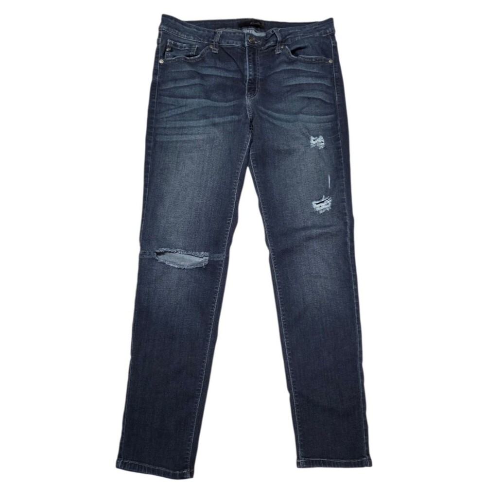 Kancan Straight Leg Estilo Distressed Jeans